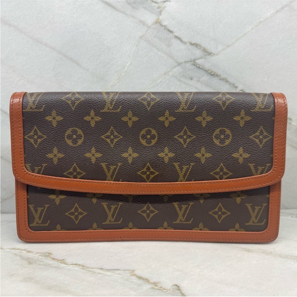 1990 Louis Vuitton Dame Pochette Monogram Clutch GM - Picture 2 of 9